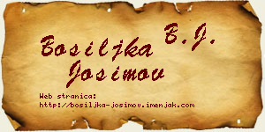 Bosiljka Josimov vizit kartica